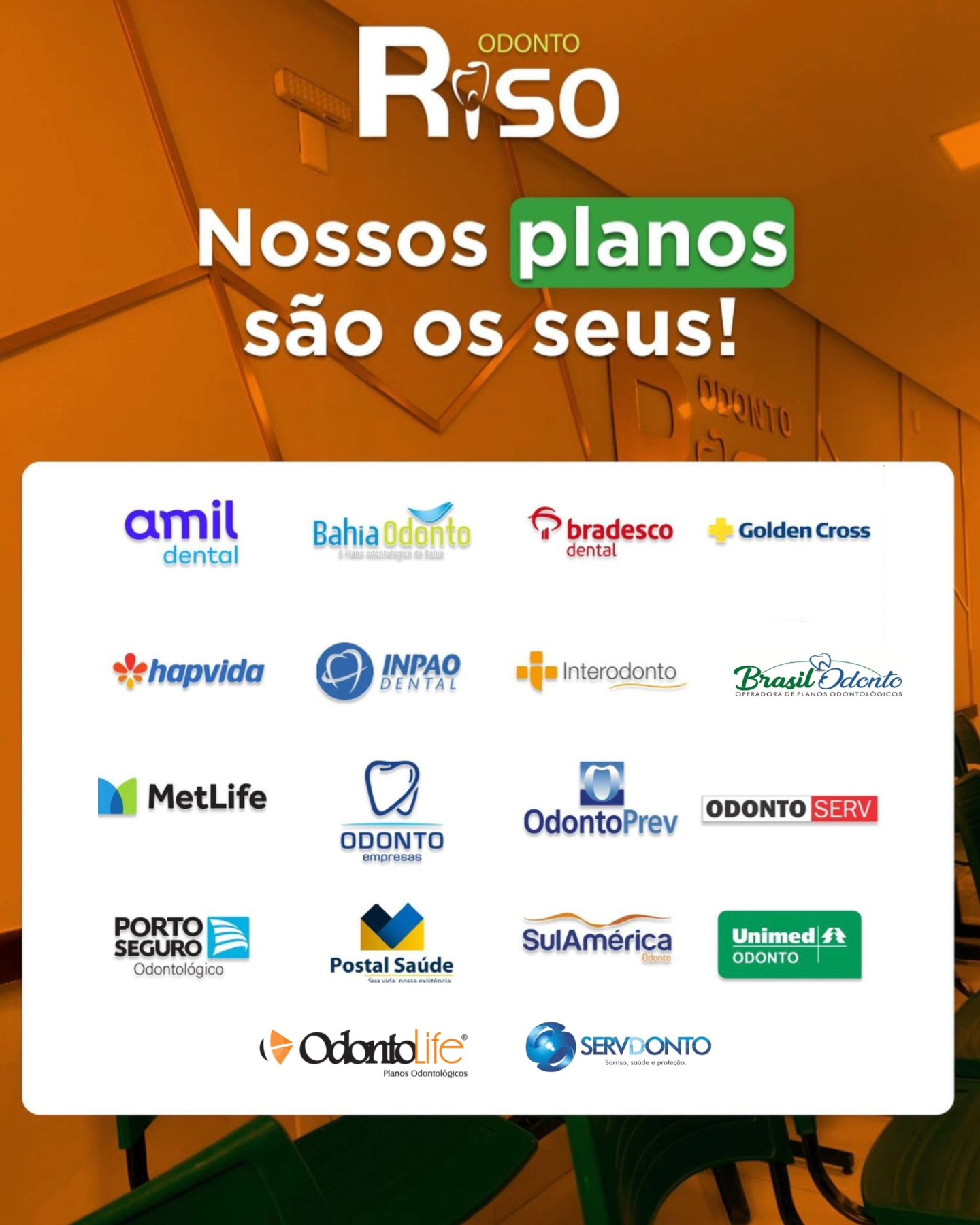 Planos odontológicos aceitos na Odonto Riso